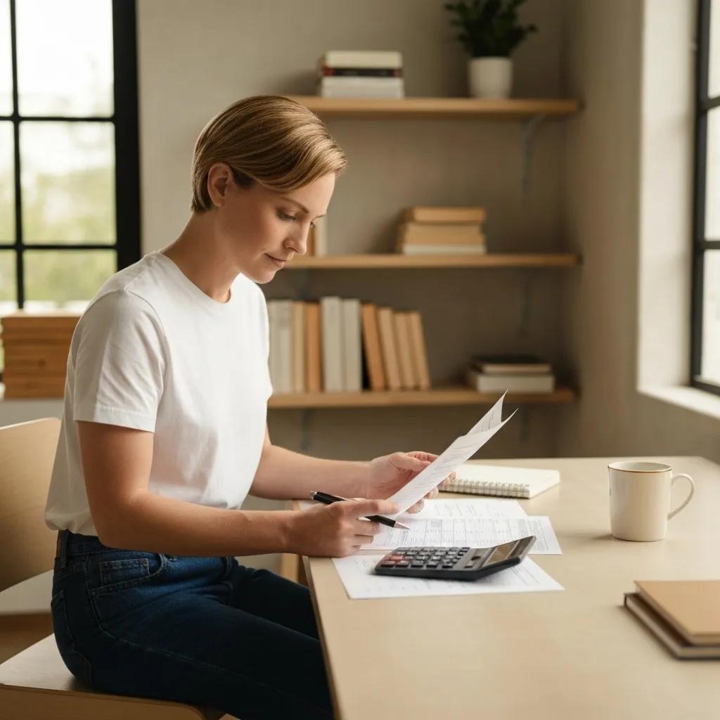 Person analyzing financial documents, emphasizing the importance of understanding audit triggers